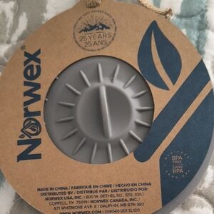Norwex Gray Silicone Jar Lid with Kraft Packaging